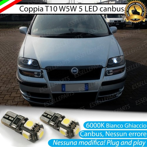 Luci posizione T10 W5W 5 LED Canbus Fiat Ulysse II