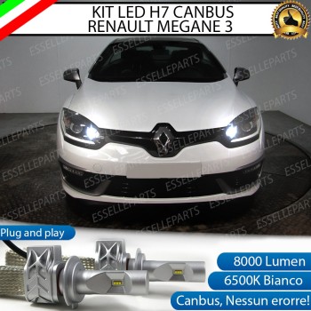 Kit Full LED H7 8000 Lumen 6000K bianco Abbaglianti RENAULT MEGANE 3