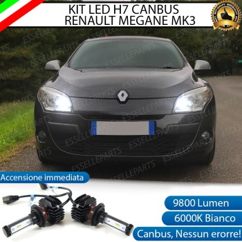 Kit Full LED H7 9800 Lumen 6000K bianco Abbaglianti RENAULT MEGANE 3