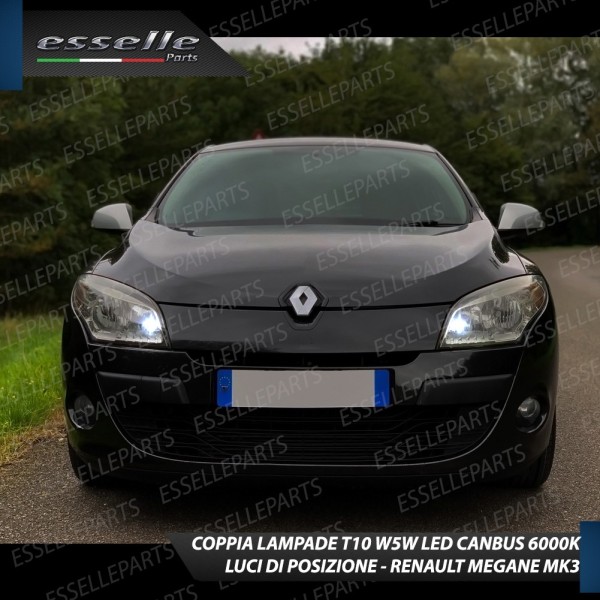 Coppia Lampade T10 W5W 6 LED Canbus 6000K bianco RENAULT MEGANE 3