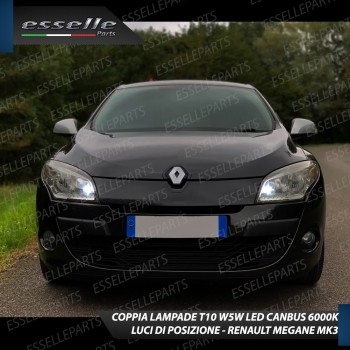Coppia Lampade T10 W5W 6 LED Canbus 6000K bianco RENAULT MEGANE 3