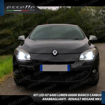 Conversione Fari Full LED 6000K bianco RENAULT MEGANE 3 con fari a parabola