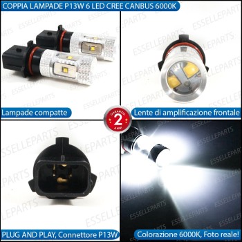 Luci Diurne 6 LED P13W CREE NISSAN LEAF Luci Diurne 6 LED P13W CREE NISSAN LEAF