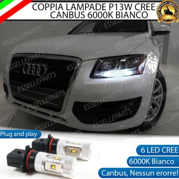 Luci Posizione Diurne LED P13W Audi Q5 6000k Bianco Canbus