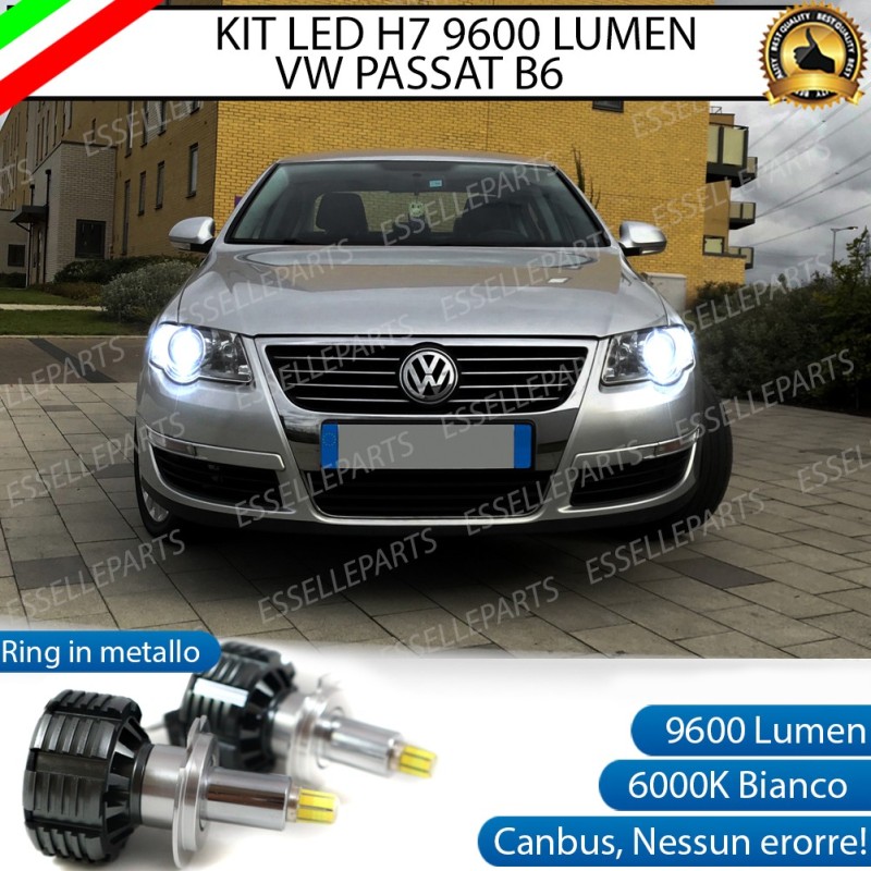 KIT A LED H7 LANCIA DELTA CANBUS 6000K XENON 9600 LUMEN 80W NO AVARIA LUCI