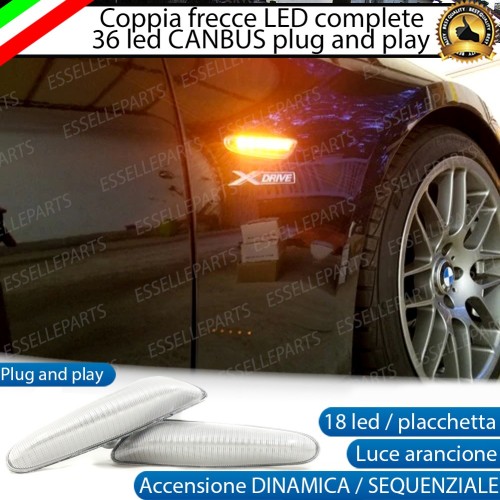 Placchette Dinamiche Laterali a 18 led per frecce specifiche per BMW X1 E84