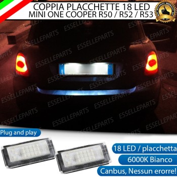 Placchette Luci Targa Led MINI R50 R52 R53 6000K