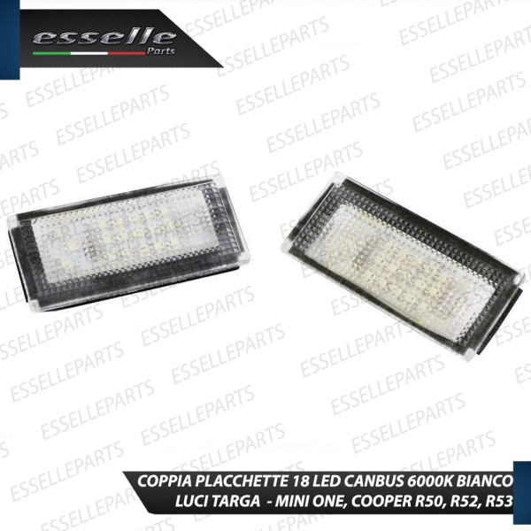 Placchette Luci Targa Led MINI R50 R52 R53 6000K