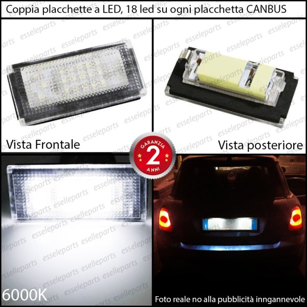 Placchette Luci Targa Led MINI R50 R52 R53 6000K