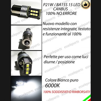 Coppia lampade Luci Posizione / Diurne DRL 15 LED BA15S P21W ISUZU D-MAX mk2