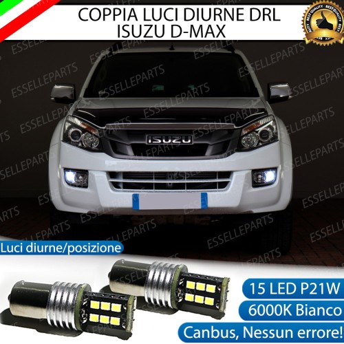 Coppia lampade Luci Posizione / Diurne DRL 15 LED BA15S P21W ISUZU D-MAX mk2