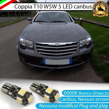 Luci posizione T10 W5W 5 LED Canbus Chrysler Crossfire Luci posizione T10 W5W 5 LED Canbus Chrysler Crossfire