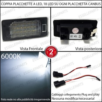 Placchette Luci Targa Led BMW X5 E70 6000K Bianco