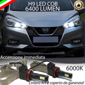 Kit Full LED H9 6400 LUMEN Abbaglianti NISSAN MICRA V