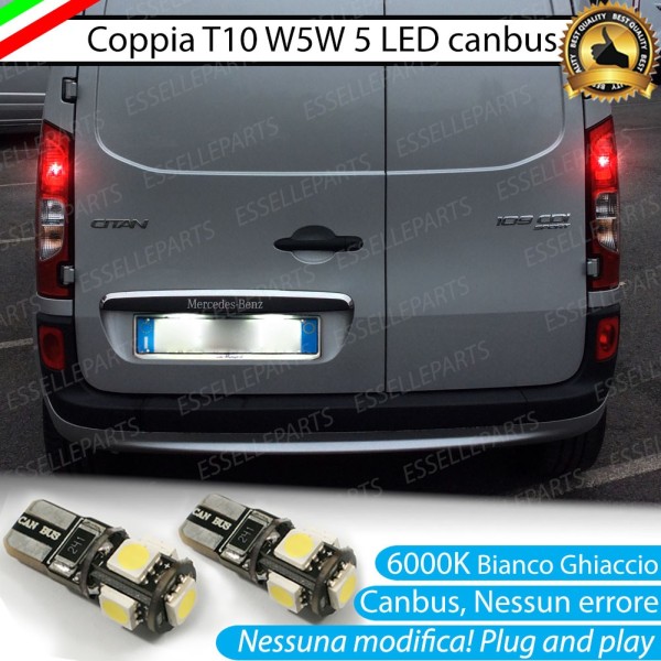 Luci Targa 5 LED Canbus 6000K per Mercedes Citan