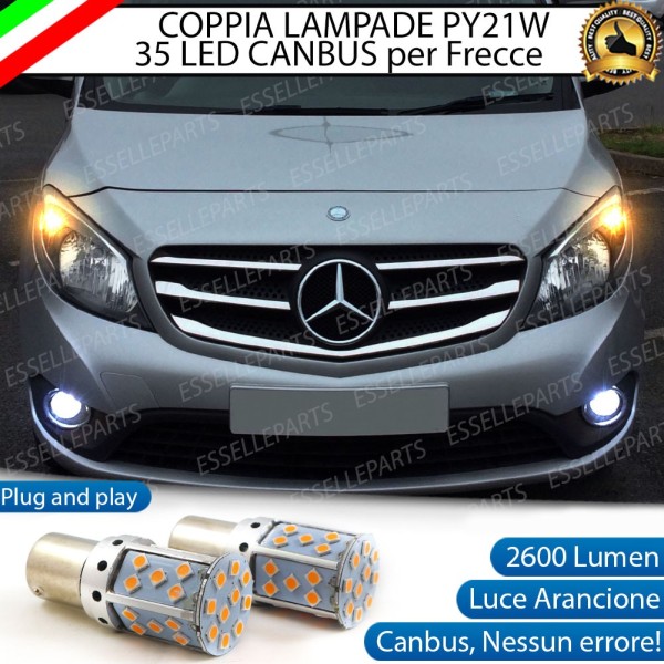 Lampade ANTERIORI PY21W BAU15S 35 LED Canbus Mercedes Citan