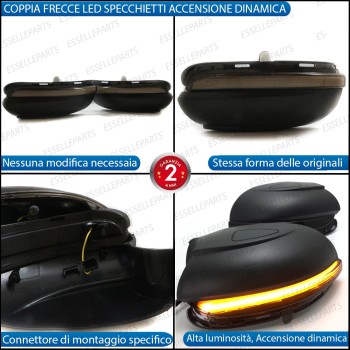 Set Frecce Dinamiche pecchietti laterali VW GOLF VI Non compatibile versione variant