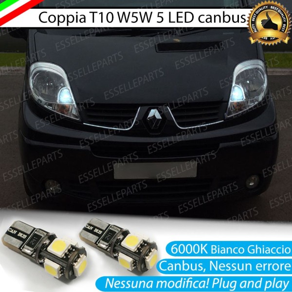 Luci posizione T10 W5W 5 LED Canbus Renault TRAFIC