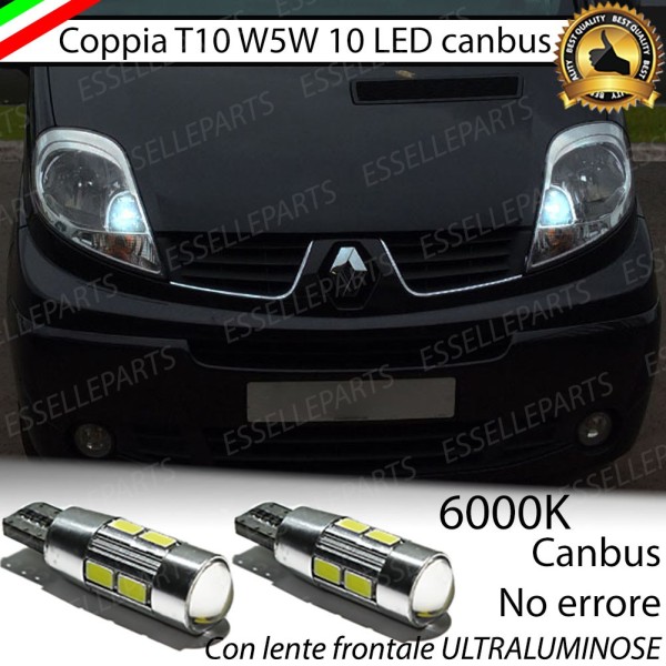 Luci posizione T10 W5W 10 LED Canbus Renault TRAFIC