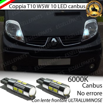 Lampade T10 W5W Canbus 10 LED no error luci posizione Renault TRAFIC