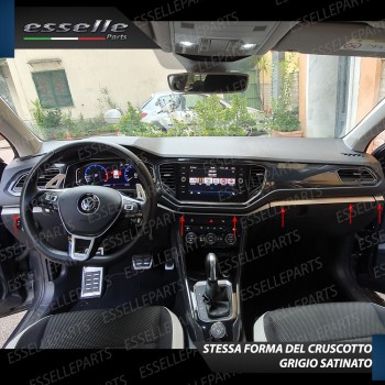 PROFILI INTERNI GRIGIO SATINATO CRUSCOTTO PER VW T-ROC