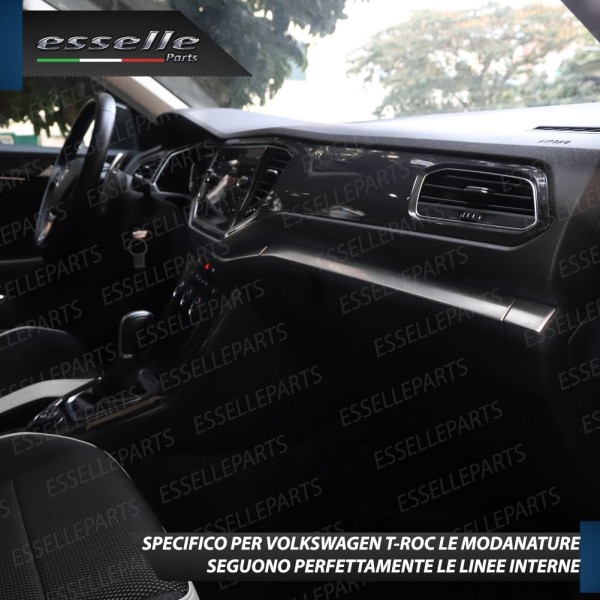 PROFILI INTERNI GRIGIO SATINATO CRUSCOTTO PER VW T-ROC
