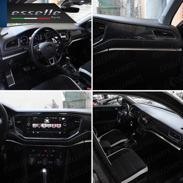 PROFILI INTERNI GRIGIO SATINATO CRUSCOTTO PER VW T-ROC