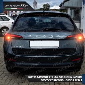 Lampada  T15 W16W 15 LED Canbus ARANCIONE FRECCE PER SKODA SCALA