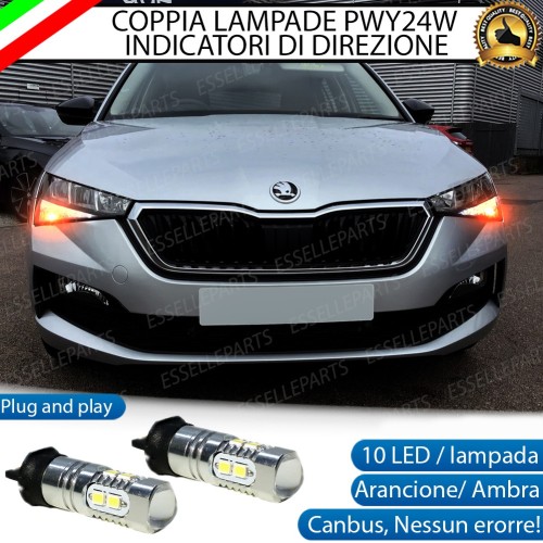 Lampada PWY24W Canbus ARANCIONE FRECCE Luce AMBRA SKODA SCALA