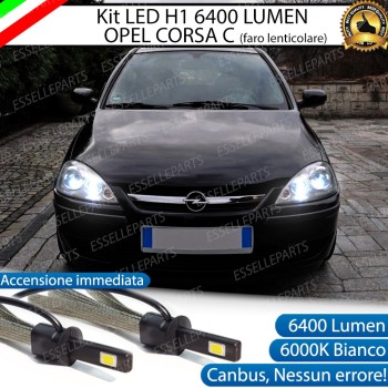Kit Full LED H1 6400 Lumen 6000K Anabbaglianti OPEL CORSA C Con fari Lenticolari Kit Full LED H1 6400 Lumen 6000K Anabbaglianti OPEL CORSA C Con fari Lenticolari