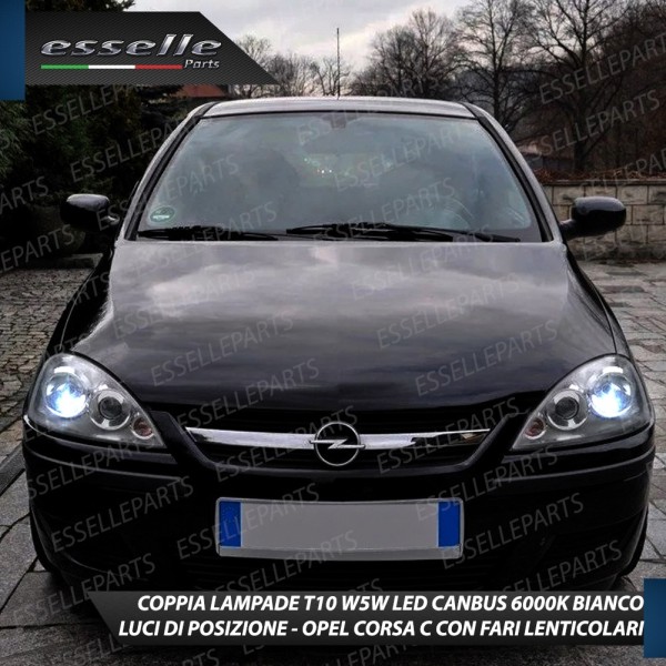 Conversione Fari Full LED 6000K bianco OPEL CORSA C Con fari Lenticolari