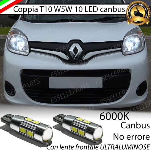 Luci posizione T10 W5W 10 LED canbus 6000K Renault Kangoo 2