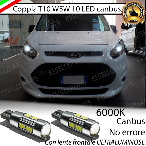 Luci posizione T10 W5W 10 LED Canbus Ford Transit Connect II
