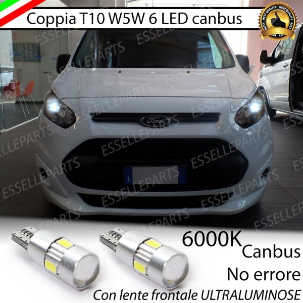 Luci posizione T10 W5W 6 LED Canbus Ford Transit Connect II