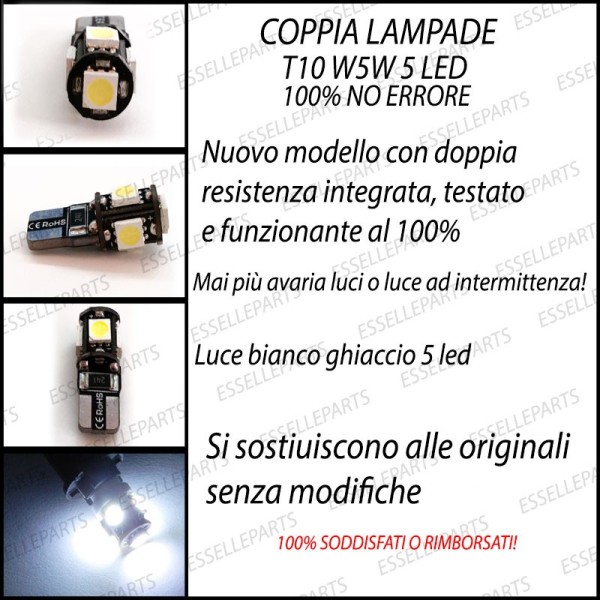 Luci posizione LED W5W per Opel Antara L07 2006-2015: W5W Torpedo