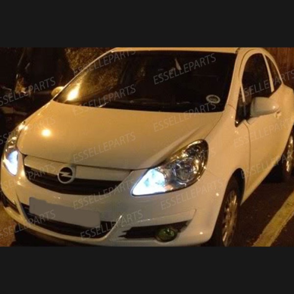 Coppia luci di posizione T10 W5W 5 LED canbus 6000K Bianco Opel Corsa D Fino al 2010
