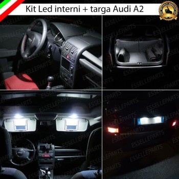 Kit LED Interni + LED Targa Per Audi A2 6000K Bianco Canbus