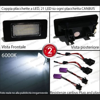 LED Interni + Targa Per Audi A1 Dal 2015 3 Porte 6000K