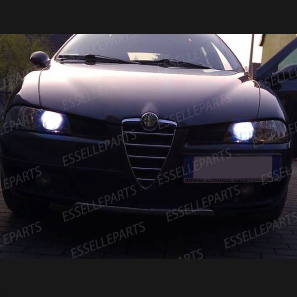 Coppia lampade H6W 5 LED Canbus 6000K bianco Luci di posizione Alfa Romeo 166