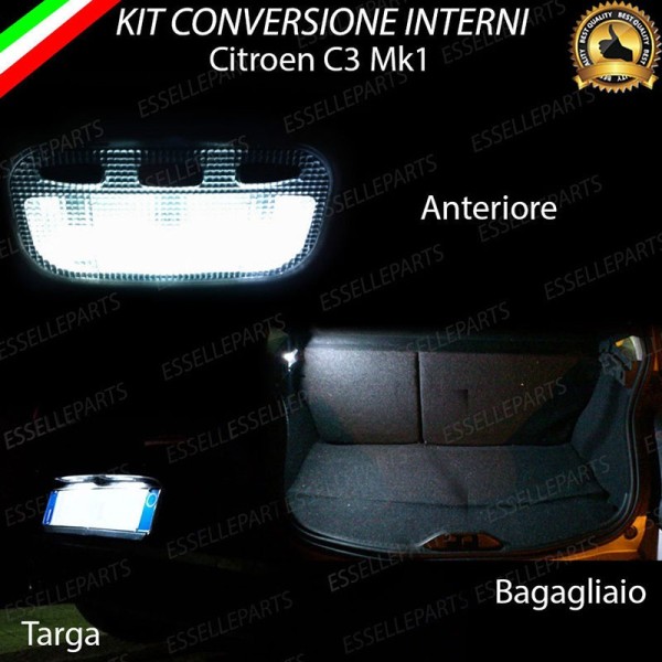 Led interni + targa CITROEN C3 I