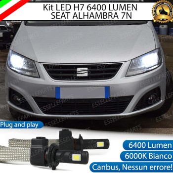 Kit Full LED H7 6400 LUMEN Anabbaglianti SEAT ALHAMBRA 7N