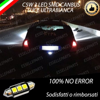 Coppia lampade siluro 3 LED Luci Targa Canbus 6000K per Renault Clio 2 Restyling