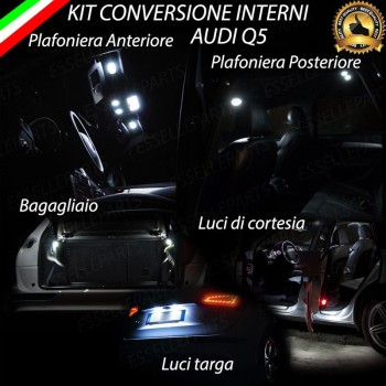 Kit LED Interni + LED Targa Per Audi Q5 6000K Bianco Canbus
