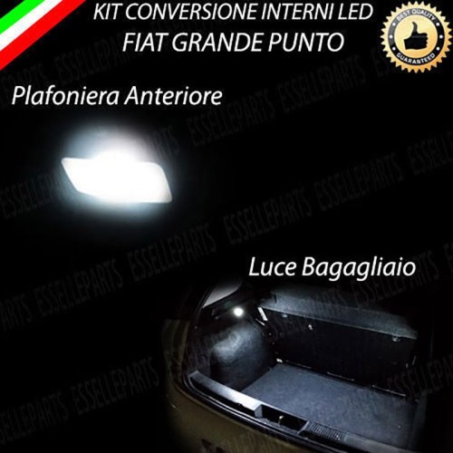 Kit LED interni Completo 6000K Canbus Abarth Grande punto con plafoniera Singola