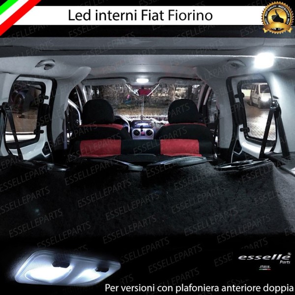 Kit LED interni Completo 6000K Bianco Canbus Fiat Fiorino MK3 con plafoniera doppia