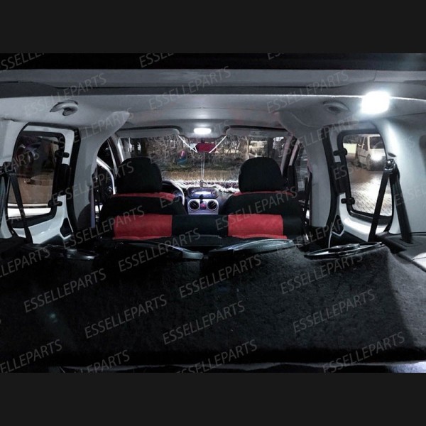 Kit LED interni Completo 6000K Bianco Canbus Fiat Qubo con plafoniera doppia