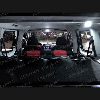Kit LED interni Completo 6000K Bianco Canbus Fiat Qubo con plafoniera doppia