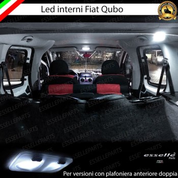 Kit LED interni Completo 6000K Bianco Canbus Fiat Qubo con plafoniera doppia