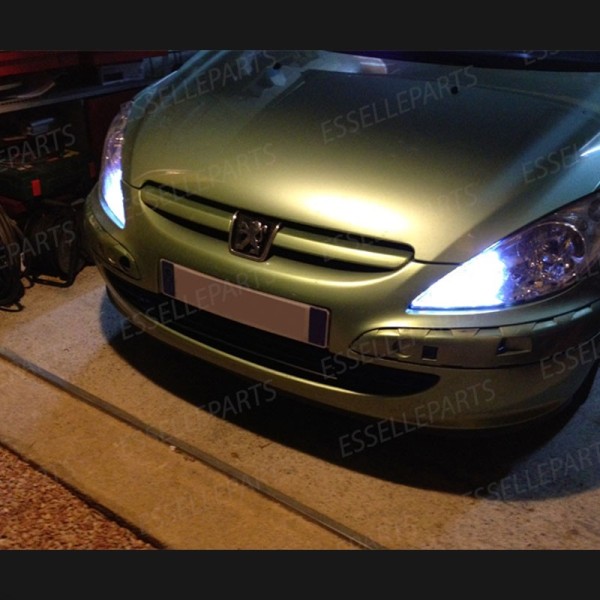 Coppia luci di posizione T10 W5W 5 LED canbus 6000K Bianco Peugeot 307 Pre-Restyling