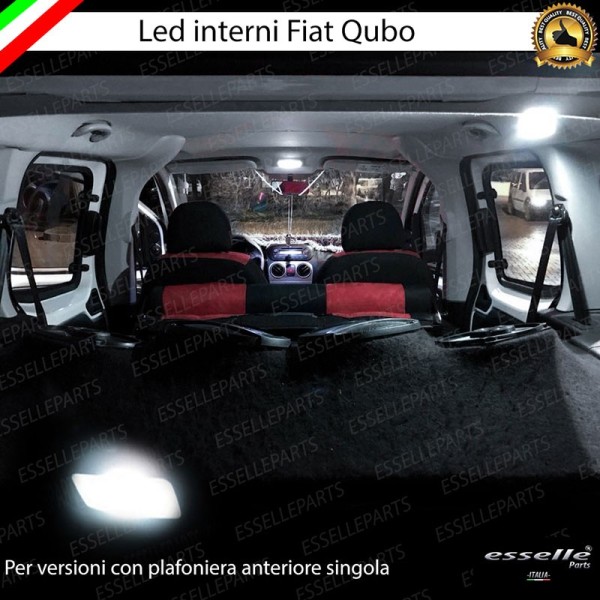 Kit LED interni Completo 6000K Bianco Canbus Fiat Qubo con plafoniera Singola